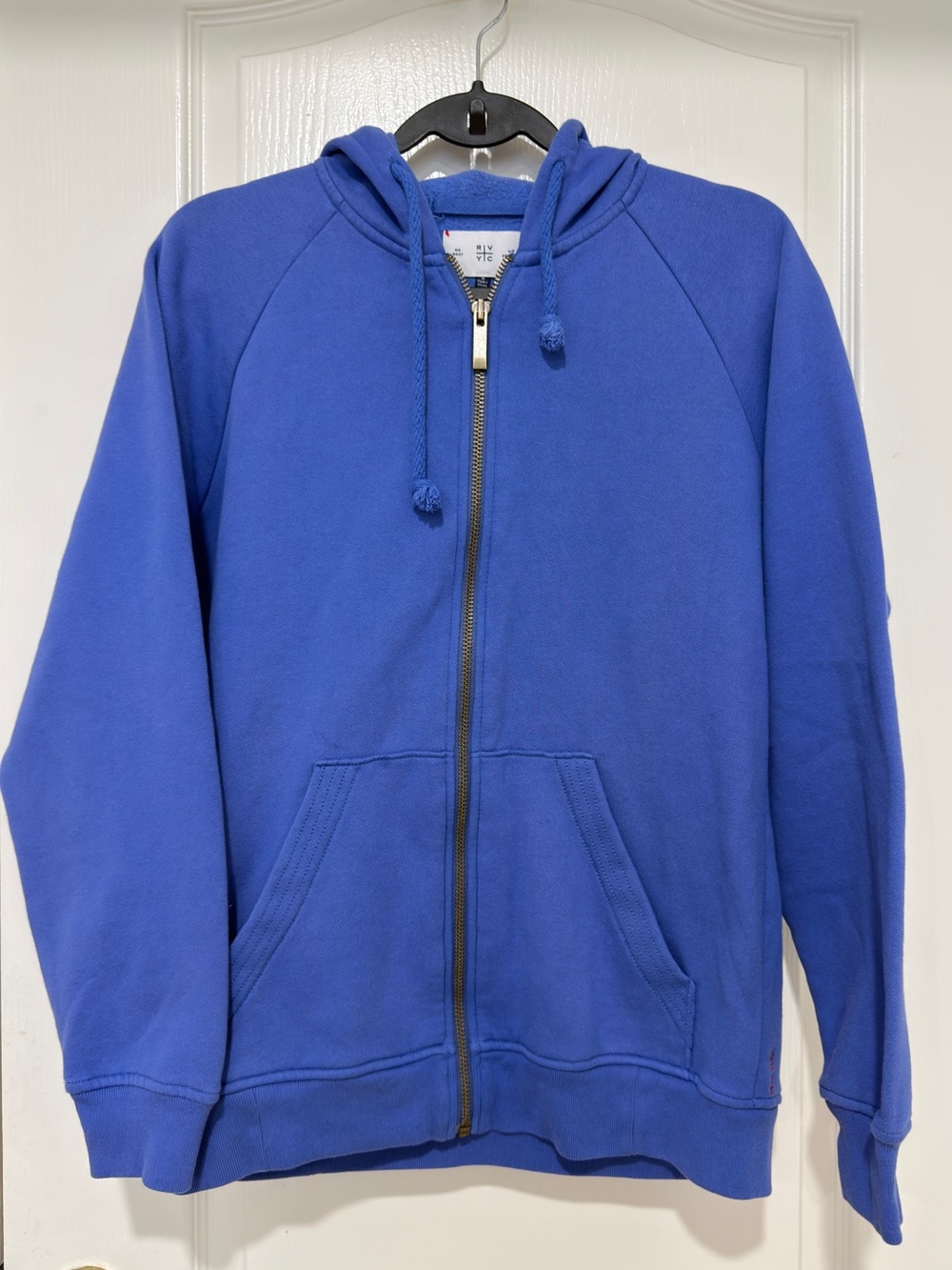 RVCA RVYC Periwinkle Blue Full Zip Hoodie Sweatshirt Men's Medium Cotton